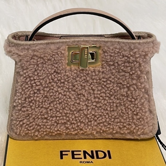 Fendi Handbags - FENDI‎ FUR Small leather LUXURY Crossbody bag authentic 100%